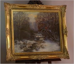 Aukcyjny Malarz! Zimowy wieczór - Carl Müller-Baumgarten (1879-1964)