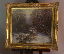 Aukcyjny Malarz! Zimowy wieczór - Carl Müller-Baumgarten (1879-1964)