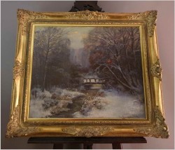 Aukcyjny Malarz! Zimowy wieczór - Carl Müller-Baumgarten (1879-1964)