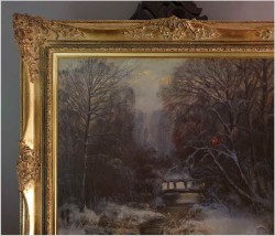 Aukcyjny Malarz! Zimowy wieczór - Carl Müller-Baumgarten (1879-1964)