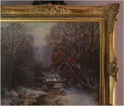 Aukcyjny Malarz! Zimowy wieczór - Carl Müller-Baumgarten (1879-1964)