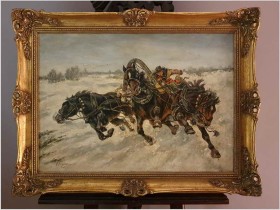 Trojką przez Zimowe Stepy - Andrei Afanasevich Jegorov (1878-1954)