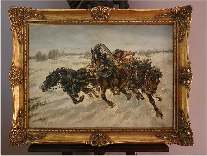 Trojką przez Zimowe Stepy - Andrei Afanasevich Jegorov (1878-1954)