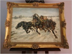 Trojką przez Zimowe Stepy - Andrei Afanasevich Jegorov (1878-1954)