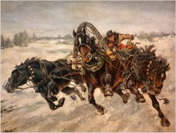 Trojką przez Zimowe Stepy - Andrei Afanasevich Jegorov (1878-1954)