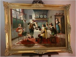 Pałacowy obraz! Rozmowy przy muzyce i winie - Bruno Blätter *1870