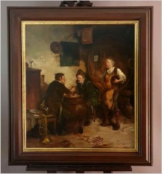 Scena w piwnicy! Gra w Kości ~ Gerhard Dickmeis (1918 - 1978)