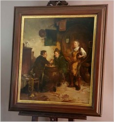 Scena w piwnicy! Gra w Kości ~ Gerhard Dickmeis (1918 - 1978)