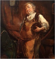 Scena w piwnicy! Gra w Kości ~ Gerhard Dickmeis (1918 - 1978)