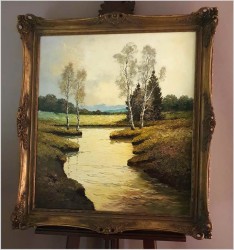 Malarstwo Szpachlowe! Zakole Rzeki - Georg Wegener *1917 