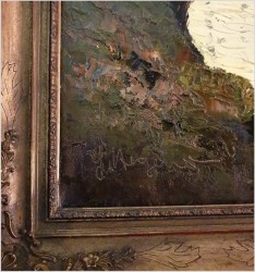 Malarstwo Szpachlowe! Zakole Rzeki - Georg Wegener *1917 