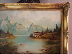 Piękny Romantyzm! Widok na Rozległe Jezioro - Karl Schmidbauer (Österreich 1921-1998)