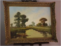 Pejzaż Nadreński z Krowami - Jean Coune (1900-1963) Certyfikat!