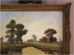 Pejzaż Nadreński z Krowami - Jean Coune (1900-1963) Certyfikat!