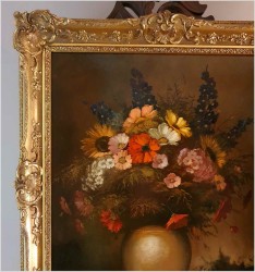 Kompozycja Kwiatowa w Wazonie - Sygn. Koll ( Germany XXw.)