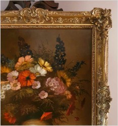 Kompozycja Kwiatowa w Wazonie - Sygn. Koll ( Germany XXw.)