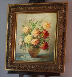 Piękne Dalie w Wazonie - Hedwig Petermann *1877