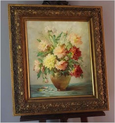 Piękne Dalie w Wazonie - Hedwig Petermann *1877