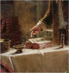 Malarstwo Dawnych Mistrzów! Rozmowa przy Stole - Oryg. Hein Van Doren (1930r Düsseldorf)