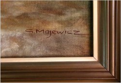 Łabędzie nad brzegiem Bałtyku - oryg. Georg Majewicz (1897-1965)