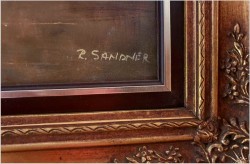 Panoramiczny Pejzaż z Wiatrakiem - R. Sandner (Germany XX w.)