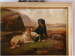 Psy na tle Szkockiego Krajobrazu - Robert Cleminson (1864 - 1903)