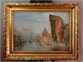 Żuraw Gdański od strony Motławy - Theodor Urtnowski (Toruń 1881-1963 Akwizgran)