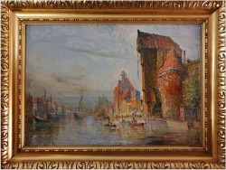 Żuraw Gdański od strony Motławy - Theodor Urtnowski (Toruń 1881-1963 Akwizgran)