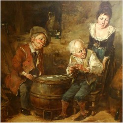 POZYCJA GODNA POLECANIA! GRA W KARTY - DICKMEIS GERHARD (Heinsberg 1918 – 1978 Jülich)