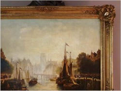 Malarstwo Aukcyjne! Nabrzeże Portowe - Ziller Leopold (1859-1910)