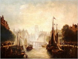 Malarstwo Aukcyjne! Nabrzeże Portowe - Ziller Leopold (1859-1910)