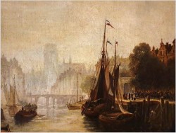 Malarstwo Aukcyjne! Nabrzeże Portowe - Ziller Leopold (1859-1910)