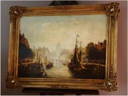 Malarstwo Aukcyjne! Nabrzeże Portowe - Ziller Leopold (1859-1910)