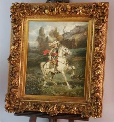 Portret Muszkietera na Białym Koniu - Wilhelm Carl Räuber (1849-1926)