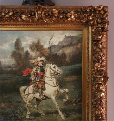 Portret Muszkietera na Białym Koniu - Wilhelm Carl Räuber (1849-1926)