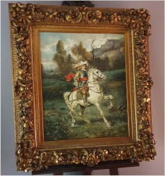 Portret Muszkietera na Białym Koniu - Wilhelm Carl Räuber (1849-1926)