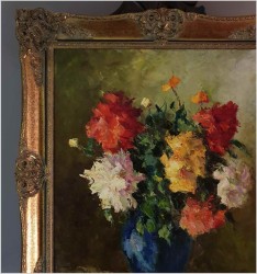 Kwiaty w niebieskim wazonie - István Megyery (1898 Hungary - 1972 Vienna)