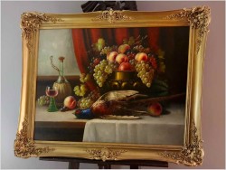 Martwa Natura z Owocami i Bażantem - Richard Rau ( Berlin ok.1930r)