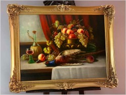 Martwa Natura z Owocami i Bażantem - Richard Rau ( Berlin ok.1930r)