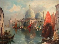 Wenecja!  Bazylika Santa Maria Della Salute - Benno Stadler *1908 
