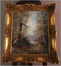 Technika Szpachlowa! Tajemniczy Pejzaż leśny - H. Nilsen *1908