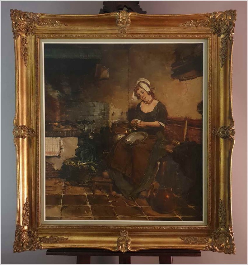 Gosposia podczas prac kuchennych - Dickmeis Gerhard (1918 -1978)