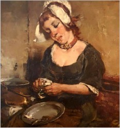 Gosposia podczas prac kuchennych - Dickmeis Gerhard (1918 -1978)