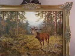 Myślistwo! Jeleń na rykowisku - oryg. Georg Majewicz (1897-1965)