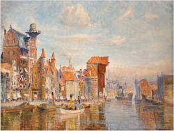 Gdańsk - Długie pobrzeże ze starym Żurawiem | Theodor Urtnowski (Toruń 1881-1963 Akwizgran)