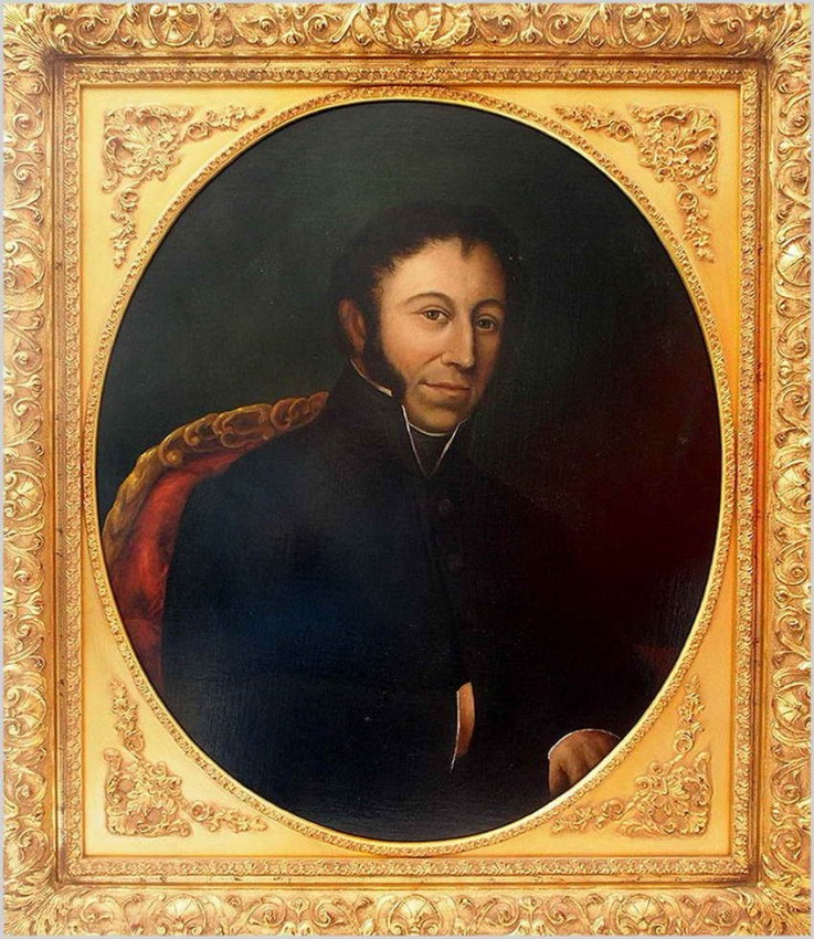 POLECAMY! WYJĄTKOWY PAŁACOWY PORTRET BIEDERMEIER PRZEDSTAWIAJĄCY POSTAĆ MĘŻCZYZNY XIXw.