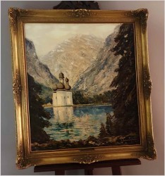 Technika szpachlowa! Widok na Königssee - Hermann Schmitzbonn *1903