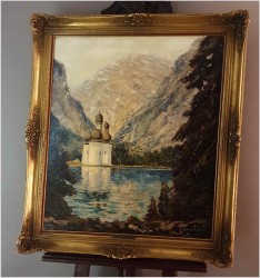 Technika szpachlowa! Widok na Königssee - Hermann Schmitzbonn *1903