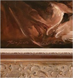 Pałacowe malarstwo! Kwiaty w wazonie - Kömpöczy Balogh Endre (Hungary 1911-1977) 