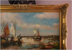 Super Marina! Łodzie przy brzegu - Prof. Arthur Hierer (1896-1985)